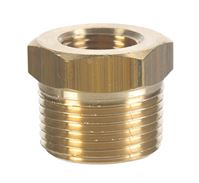 JMF 3/8 in. Dia. x 1/4 in. Dia. MPT To FPT Yellow Brass Hex Bushing 