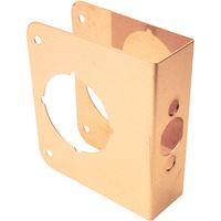 Prime-Line Lock and Door Reinforcer Entry 2-1/8 in. 4-5/16 in. x 4-1/2 in. Brass Solid Brass Use on 
