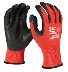 Milwaukee 48-22-8933 Gloves, Unisex, XL, 7.77 to 7.97 in L, Nitrile, Red 