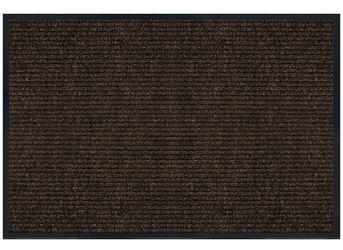 Multy Home 1005740US Floor Mat, 30 in L, 18 in W, Rectangular, Parquet Pattern, PET Surface, Cocoa