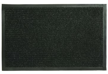 Fanmats 27389 Floor Mat, 36 in L, 21 in W, Jumbo Dual Rib Pattern, Polypropylene Surface, Charcoal Black