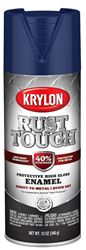 Krylon Rust Tough K09265008 Rust-Preventative Enamel Spray Paint, Gloss, Navy Blue, 12 oz, Can  6 Pack