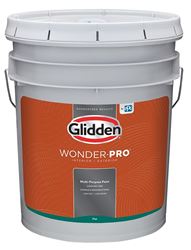 Glidden Wonder-Pro GLWP30WB/05 Interior/Exterior Paint, Flat Sheen, Pastel Base/White, 5 gal