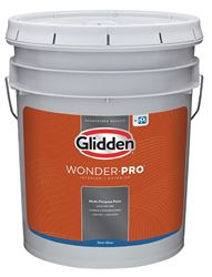 Glidden Wonder-Pro GLWP32WB/05 Interior/Exterior Paint, Semi-Gloss Sheen, Pastel Base/White, 5 gal