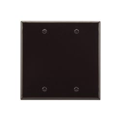 Eaton Cooper Wiring 2137 2137B-BOX Wallplate, 4-1/2 in L, 4.56 in W, 0.08 in Thick, 2 -Gang, Thermoset, Brown, Pack of 10 