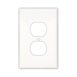 Eaton Wiring Devices PJ82LA Receptacle Wallplate, 4.88 in L, 3.13 in W, Mid, 2 -Gang, Polycarbonate, Light Almond 