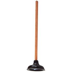 ProSource 8318-B Toilet Plunger Drain, 23-1/4 In OAL, 6 in Cup, Long Handle 