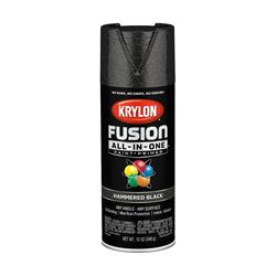 Krylon K02782007 Spray Paint, Hammered, Black, 12 oz, Can 