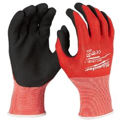 Milwaukee 48-22-8902 Gloves, Unisex, L, 7.53 to 7.73 in L, Nitrile, Red 