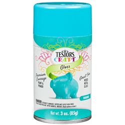 Testors 304358 Craft Spray Paint, Gloss, Turquoise, 3 oz, Can 