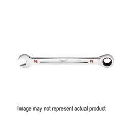 Milwaukee 45-96-9220 Ratcheting Combination Wrench, SAE, 5/8 in Head, 8.58 in L, 12-Point, Steel, Chrome 