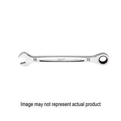 Milwaukee 45-96-9321 Ratcheting Combination Wrench, Metric, 21 mm Head, 11.1 in L, 12-Point, Steel, Chrome 
