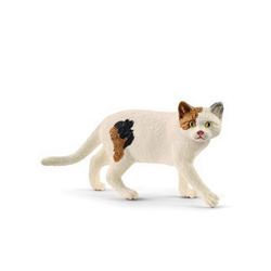 Schleich-S Farm World Series 13894 Toy, 3 to 8 years, American Shorthair Cat, Plastic 