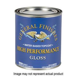 GENERAL FINISHES PTHG High-Performance Topcoat, Gloss, Liquid, Clear, 1 pt, Can 