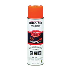 Rust-Oleum 203027 Inverted Marking Spray Paint, Semi-Gloss, Fluorescent Orange, 17 oz, Can 