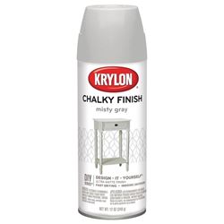 Krylon K04102000 Chalk Spray Paint, Matte, Misty Gray, 12 oz, Can 