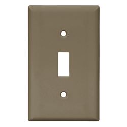 Eaton Wiring Devices 5134B-BOX Wallplate, 4-1/2 in L, 2-3/4 in W, 1 -Gang, Nylon, Brown, High-Gloss, Pack of 15 
