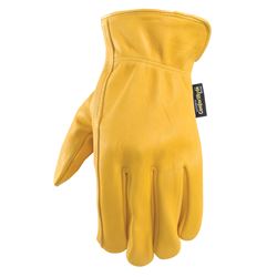 Wells Lamont ComfortHyde 984-M Slip-On Work Gloves, Mens, M, 8 to 8-1/2 in L, Deer Skin Leather, Gold/Yellow 