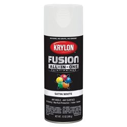 Krylon K02753007 Spray Paint, Satin, White, 12 oz, Can 