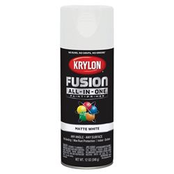 Krylon K02764007 Spray Paint, Matte, White, 12 oz, Can 