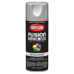 Krylon K02773007 Spray Paint, Metallic, Silver, 12 oz, Can 