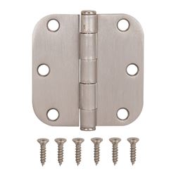 ProSource LR-702-PS Door Hinge, Steel, Satin Nickel, Loose Pin, 180 deg Range of Motion, Screw Mounting 