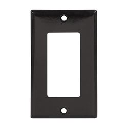 Eaton Cooper Wiring 2151 2151B-BOX Wallplate, 4-1/2 in L, 2-3/4 in W, 1 -Gang, Thermoset, Brown, High-Gloss 