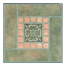 ProSource CL3267 Vinyl Floor Tile, 12 in L Tile, 12 in W Tile, Square Edge, Slate Inlay 