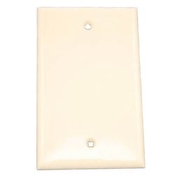 Leviton 80514-T Blank Wallplate, 3-1/8 in L, 4-7/8 in W, 1/4 in Thick, 1 -Gang, Plastic, Light Almond 