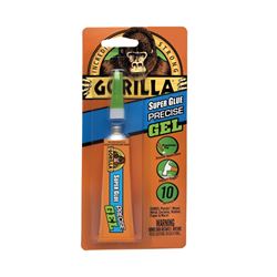 Gorilla 109804 No Drip Super Glue, Gel, Clear, 15 g Tube 