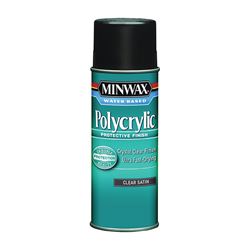Minwax Polycrylic 33333000 Protective Finish Paint, Liquid, Crystal Clear, 11.5 oz, Aerosol Can 