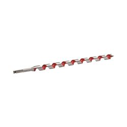 Milwaukee 48-13-6000 Ship Auger Bit, 1 in Dia, 18 in OAL, Spiral Flute, 7/16 in Dia Shank, Hex Shank 