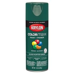 Krylon K05523007 Enamel Spray Paint, Gloss, Hunter Green, 12 oz, Can 