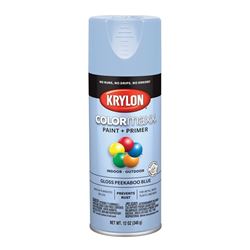 Krylon K05530007 Enamel Spray Paint, Gloss, Peekaboo Blue, 12 oz, Can 