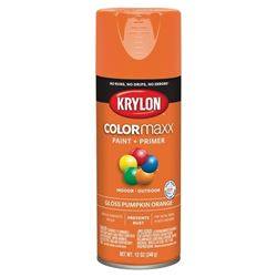 Krylon K05532007 Enamel Spray Paint, Gloss, Pumpkin Orange, 12 oz, Can 