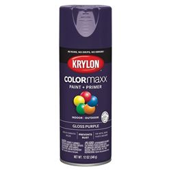 Krylon K05533007 Enamel Spray Paint, Gloss, Purple, 12 oz, Can 