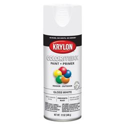 Krylon K05545007 Enamel Spray Paint, Gloss, White, 12 oz, Can 