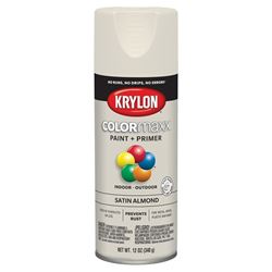 Krylon K05554007 Enamel Spray Paint, Satin, Almond, 12 oz, Can 