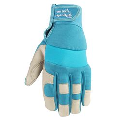 Wells Lamont 3204-S Work Gloves, Womens, S, Spandex Back, Blue/White 