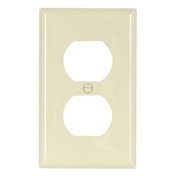 Eaton Wiring Devices 5132LA Receptacle Wallplate, 4-1/2 in L, 2-3/4 in W, 1 -Gang, Nylon, Light Almond, High-Gloss, Pack of 15 