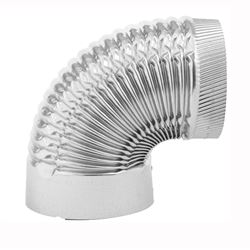 Imperial GV0326 Corrugated Elbow, 6 in Connection, 28 Gauge, Galvanized 