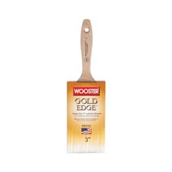 Wooster 5232-3 Paint Brush, 3 in W, 2-15/16 in L Bristle, Polyester Bristle, Flat Sash Handle 