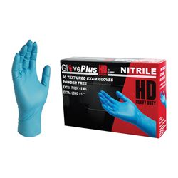 Gloveworks GPNHD68100 Non-Sterile Disposable Gloves, XL, Nitrile, Powder-Free, Blue, 300 mm L 