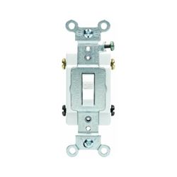 Leviton S08-CS220-2WS Toggle Switch, 20 A, 120/277 V, Screw, Side Wired Terminal, Thermoplastic Housing Material 