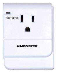 Monster  Just Power It Up  1 outlets Surge Tap  White 