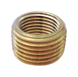 JMF 1/2 in. Dia. x 3/8 in. Dia. MPT To FPT Yellow Brass Pipe Face Bushing 