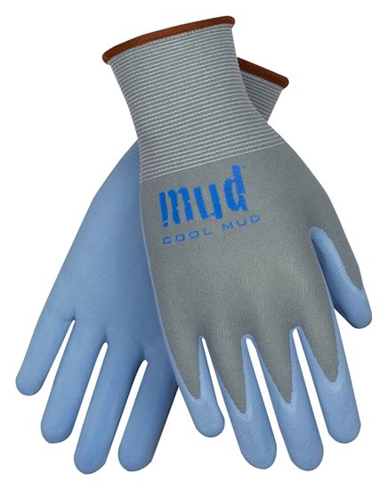 mud Cool Mud Series 022GB-S Breathable, Ultra-Lightweight Coated Gloves, Unisex, S, Foam Nitrile Coating, Glacier Blue