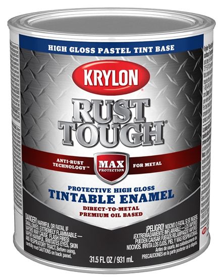 Krylon Rust Tough K09725008 Enamel Paint, Gloss Sheen, Pastel, 1 qt, 400 sq-ft/gal Coverage Area  2 Pack