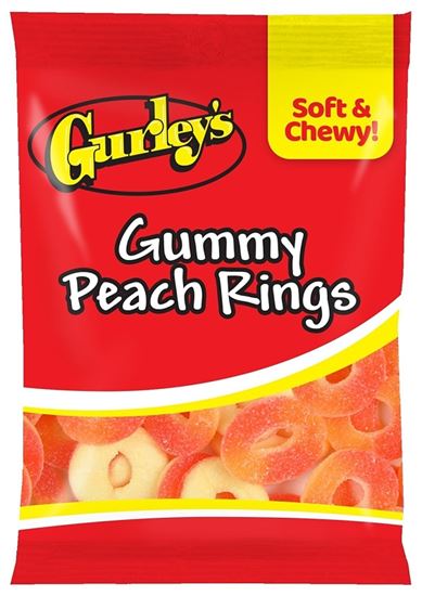 Gurley's 743784 Candy, Gummy, Gummy Peach Ring Flavor, 5 oz  12 Pack