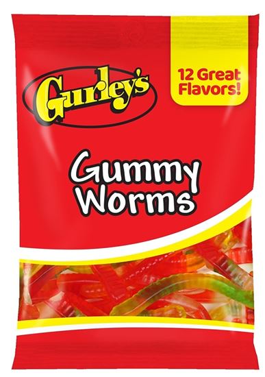 Gurley's 743788 Candy, Gummy, Gummy Worms Flavor, 5.75 oz  12 Pack